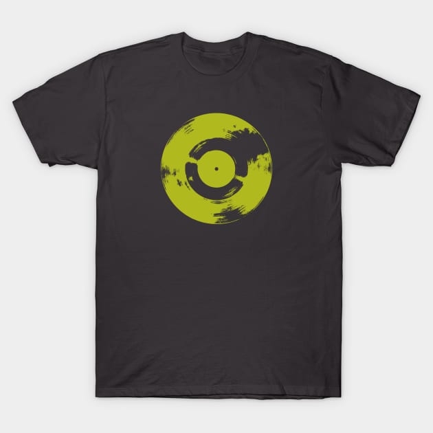 Retro Vinyl LP Record Graphic T-Shirt by Spindriftdesigns